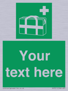 Custom sign safe condition Medical grab bag